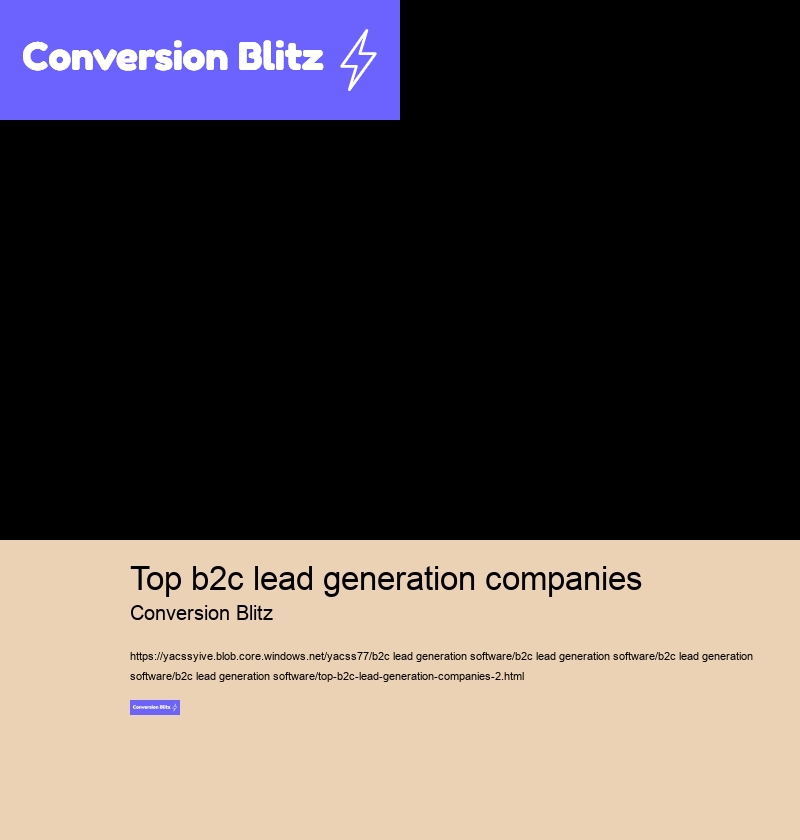 top b2c lead generation companies Conversion Blitz top b2c lead generation companies
